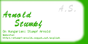 arnold stumpf business card